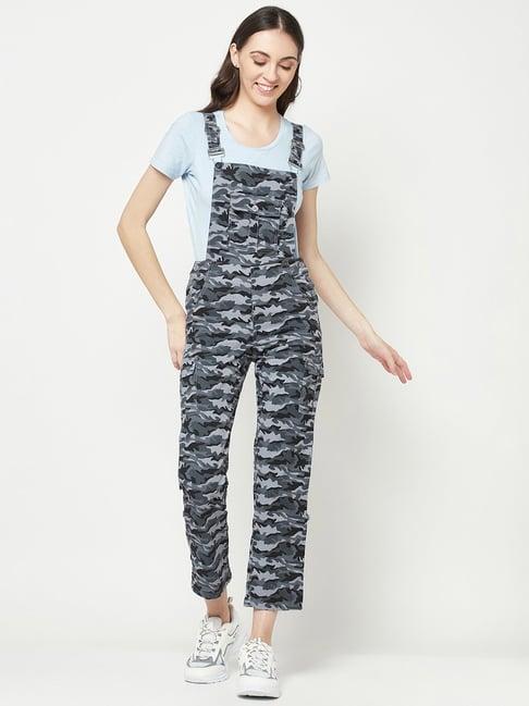 crimsoune club grey cotton camouflage dungaree