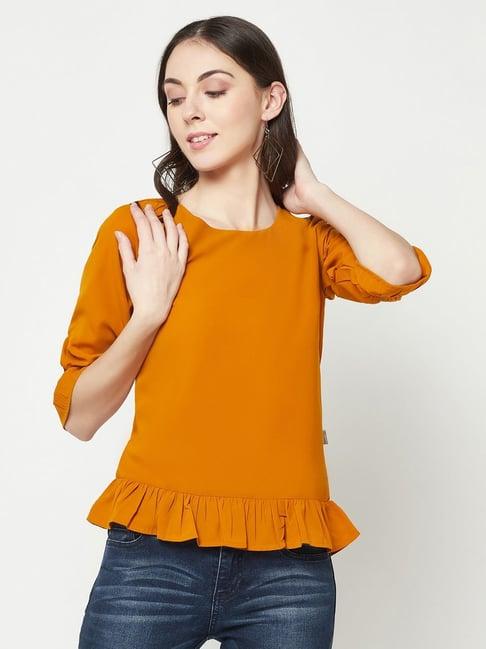 crimsoune club mustard regular fit top