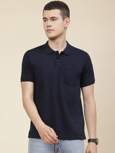 cloak & decker by monte carlo navy regular fit polo t-shirt