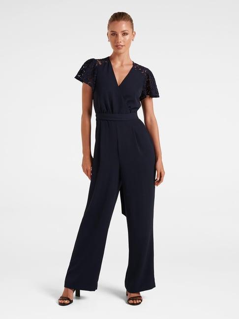 forever new navy lace jumpsuit