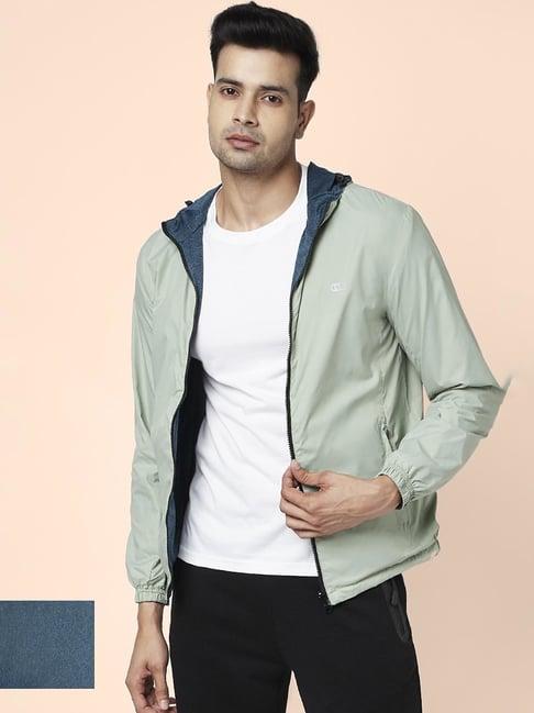 ajile by pantaloons sage green regular fit reversible jacket