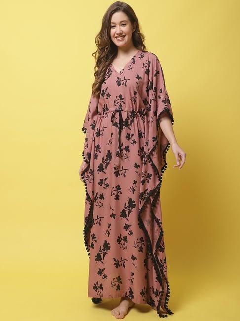 claura pink printed kaftan