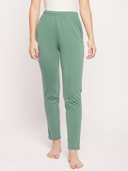 okane green mid rise lounge pants