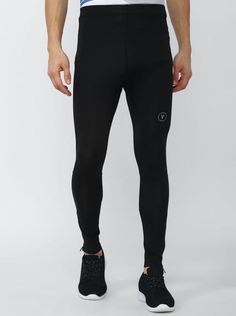 van heusen flex black skinny fit sports tights