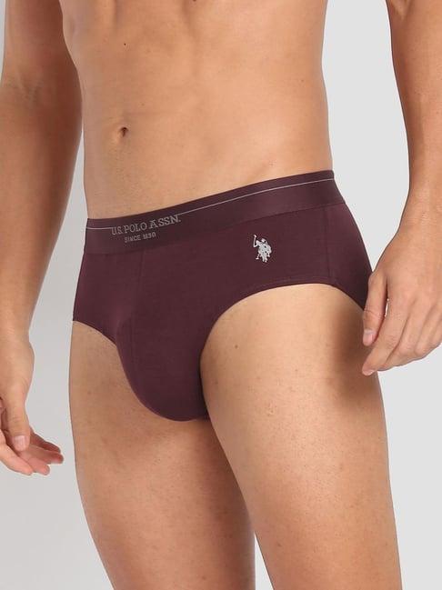 u.s. polo assn. red regular fit briefs