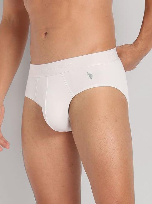 u.s. polo assn. white regular fit briefs