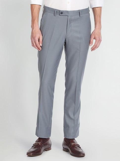 arrow light blue regular fit trousers