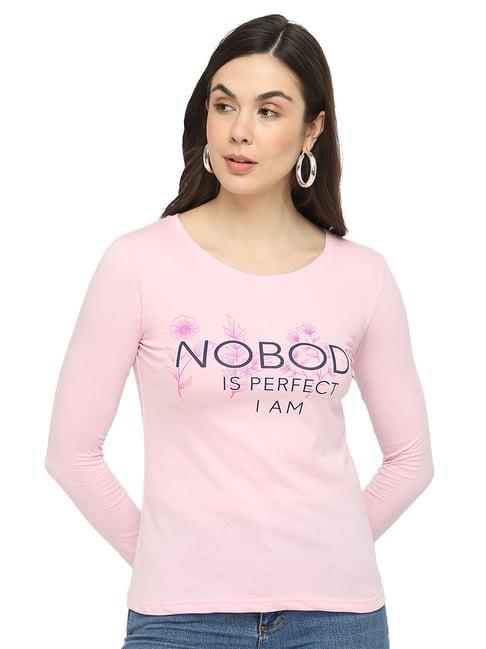 dyca baby pink cotton printed t-shirt