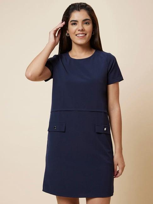 globus navy regular fit t shirt dress