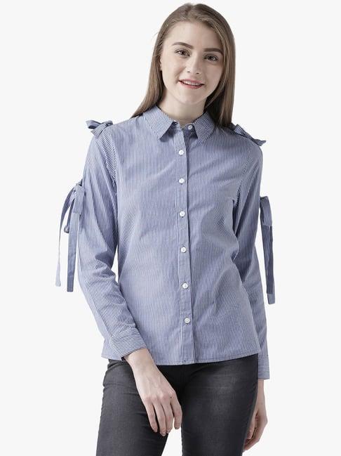 dodo & moa blue striped shirt