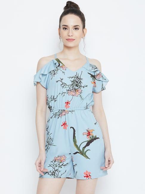 dodo & moa blue printed jumpsuit