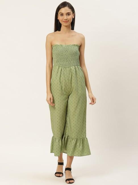 dodo & moa green printed jumpsuit