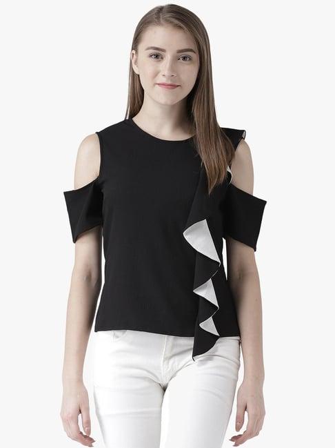 dodo & moa black regular fit top