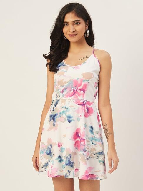 dodo & moa pink printed a-line dress