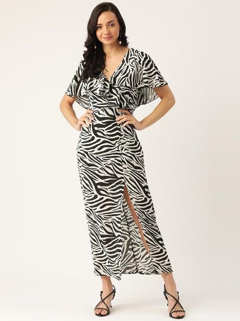 dodo & moa white printed maxi dress