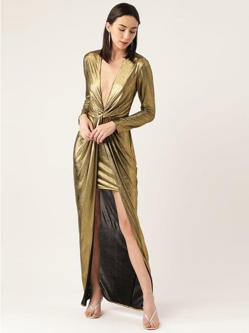 dodo & moa golden maxi dress