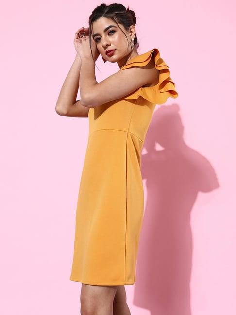 dodo & moa yellow shift dress