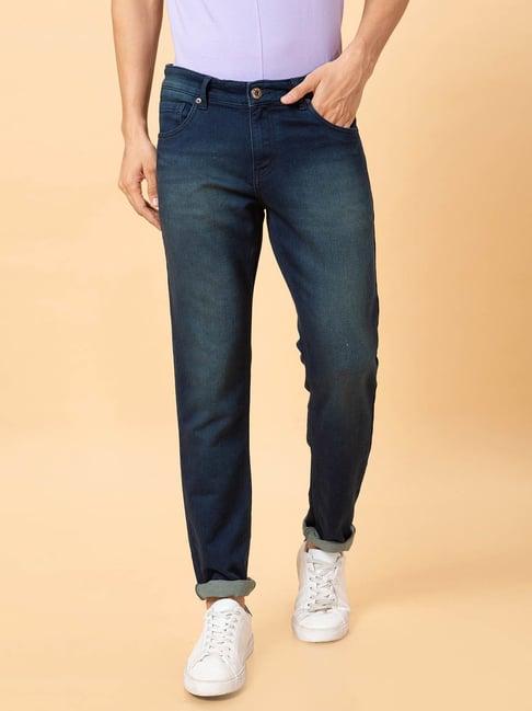 globus tint blue slim fit lightly washed jeans