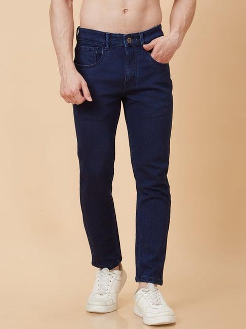 globus dark indigo slim fit lightly washed jeans