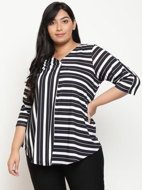 amydus black & white striped top