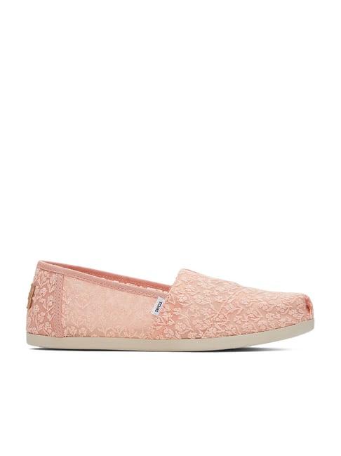 toms women's peach loafers