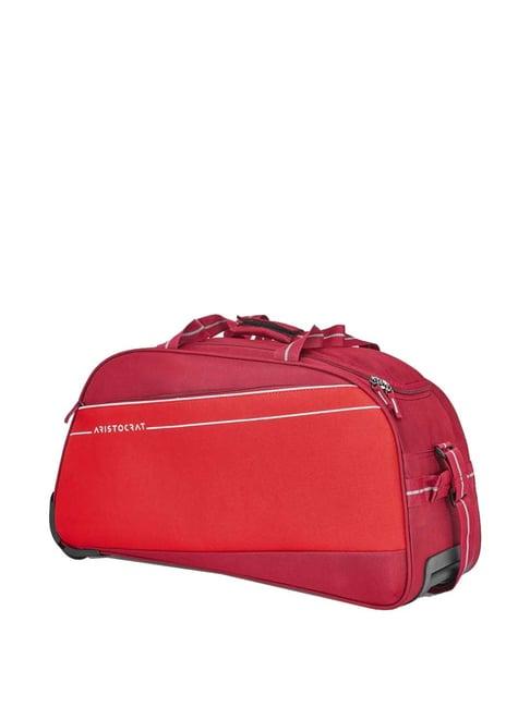 aristocrat delta red medium duffle trolley bag