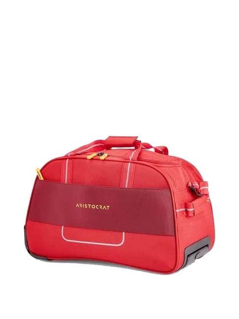 aristocrat delta red small duffle trolley bag