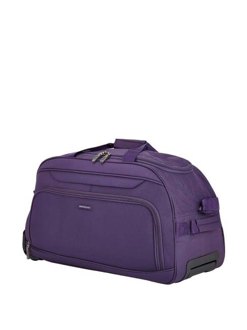 aristocrat dart purple medium duffle trolley bag