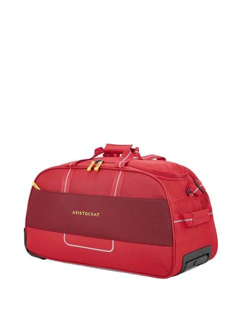 aristocrat fitch red medium duffle trolley bag