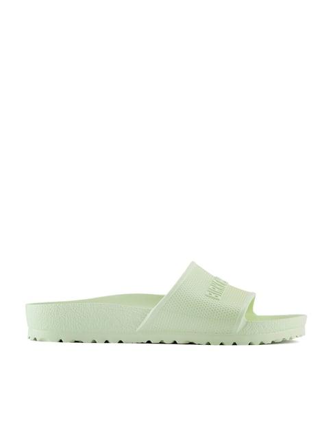 birkenstock men's barbados faded lime slides