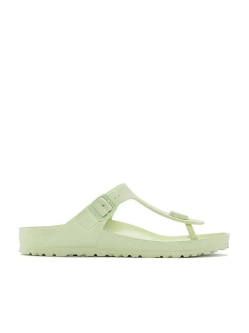 birkenstock men's gizeh essentials faded lime thong sandals