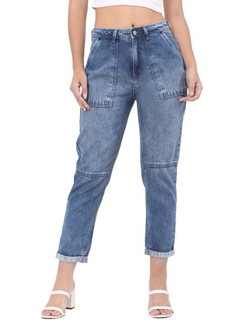 recap blue high rise jeans