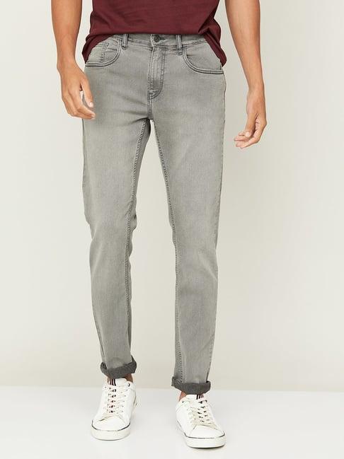 forca by lifestyle grey regular fit jeans