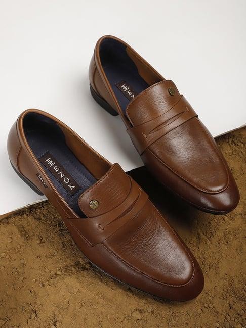 ezok men's tan formal loafers