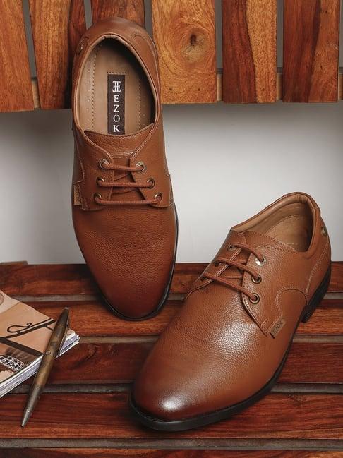 ezok men's tan derby shoes