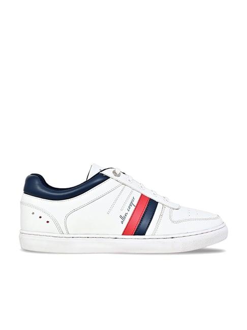 allen cooper men's white casual sneakers