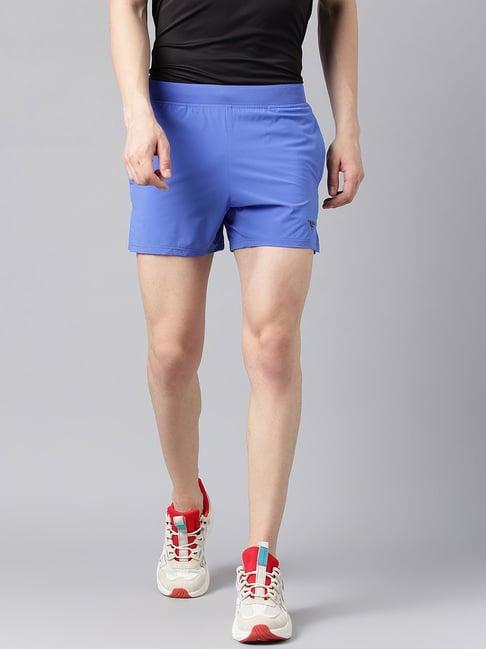 woods blue regular fit sports shorts