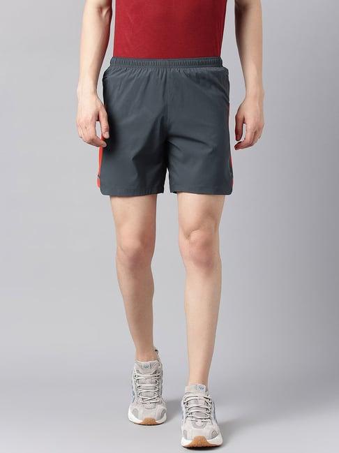 woods grey regular fit colour-block sports shorts