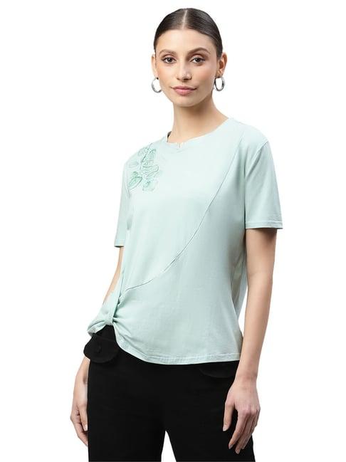 global republic light green floral print t-shirt