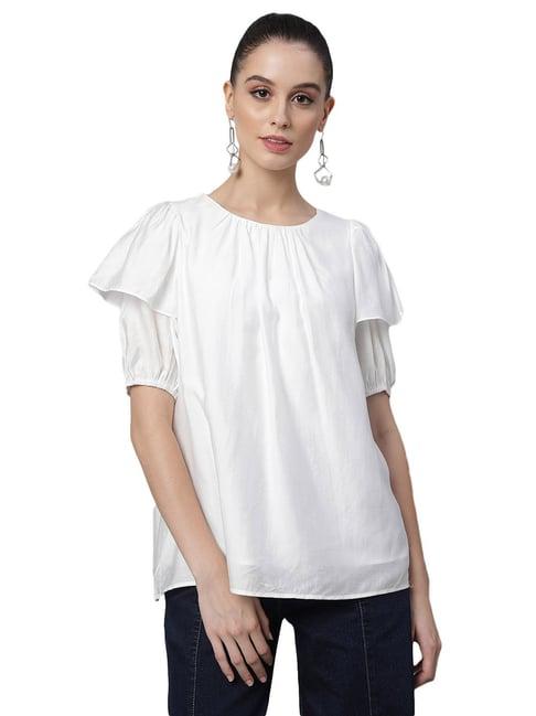 global republic white regular fit top