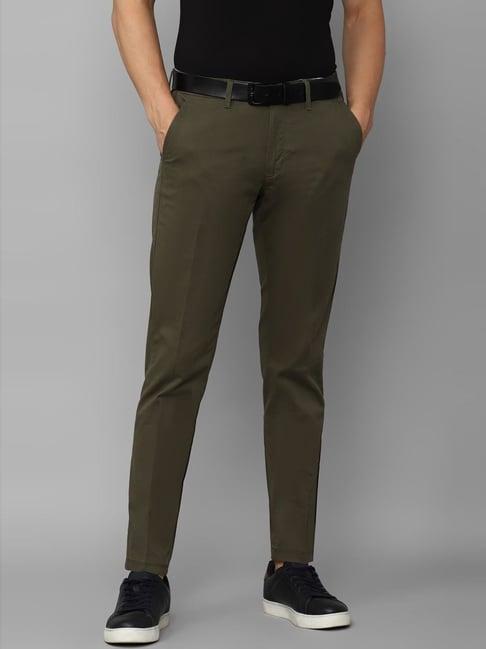 louis philippe jeans green slim fit trousers