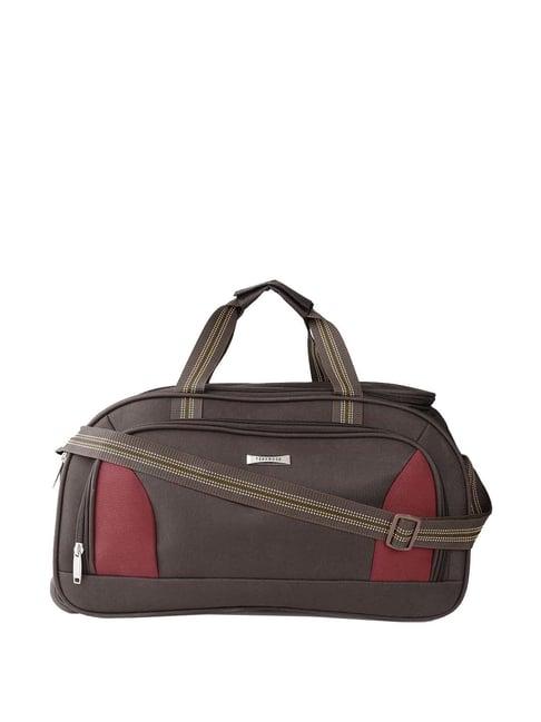 teakwood leathers brown & red medium duffle bag