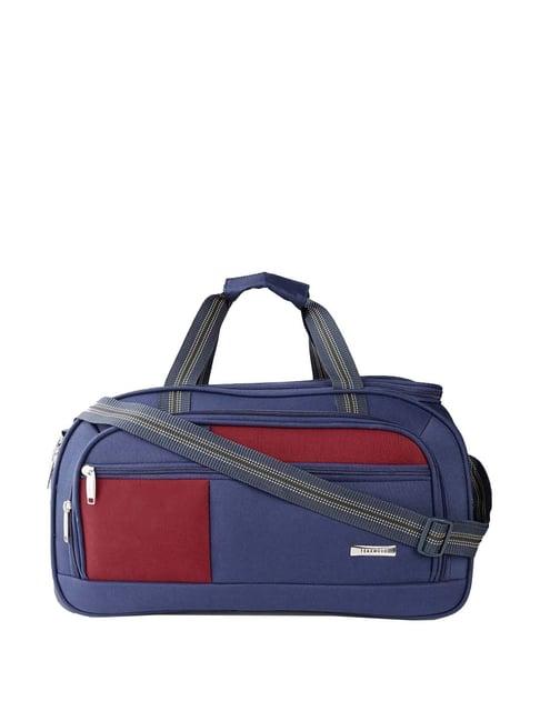 teakwood leathers navy & red medium duffle bag