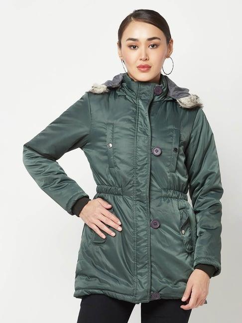 crimsoune club forest green puffer jacket