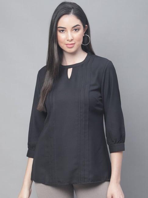 cantabil black regular fit tunic