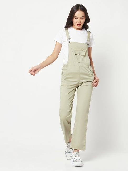 crimsoune club light olive dungarees