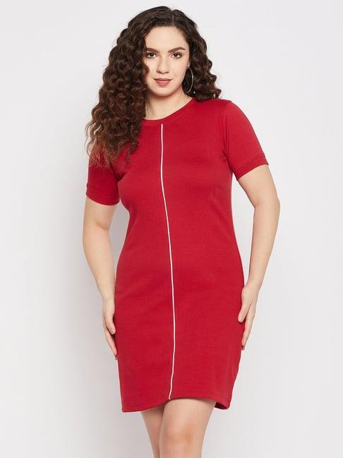 club york red regular fit t shirt dress