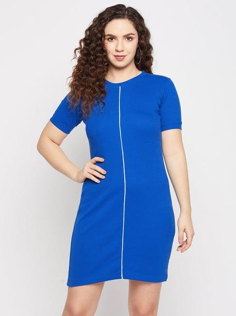 club york royal blue regular fit t shirt dress