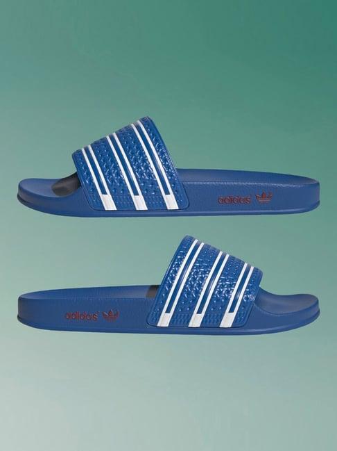 adidas originals men's adilette blue slides