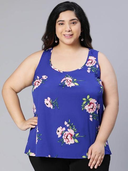 oxolloxo blue floral print top